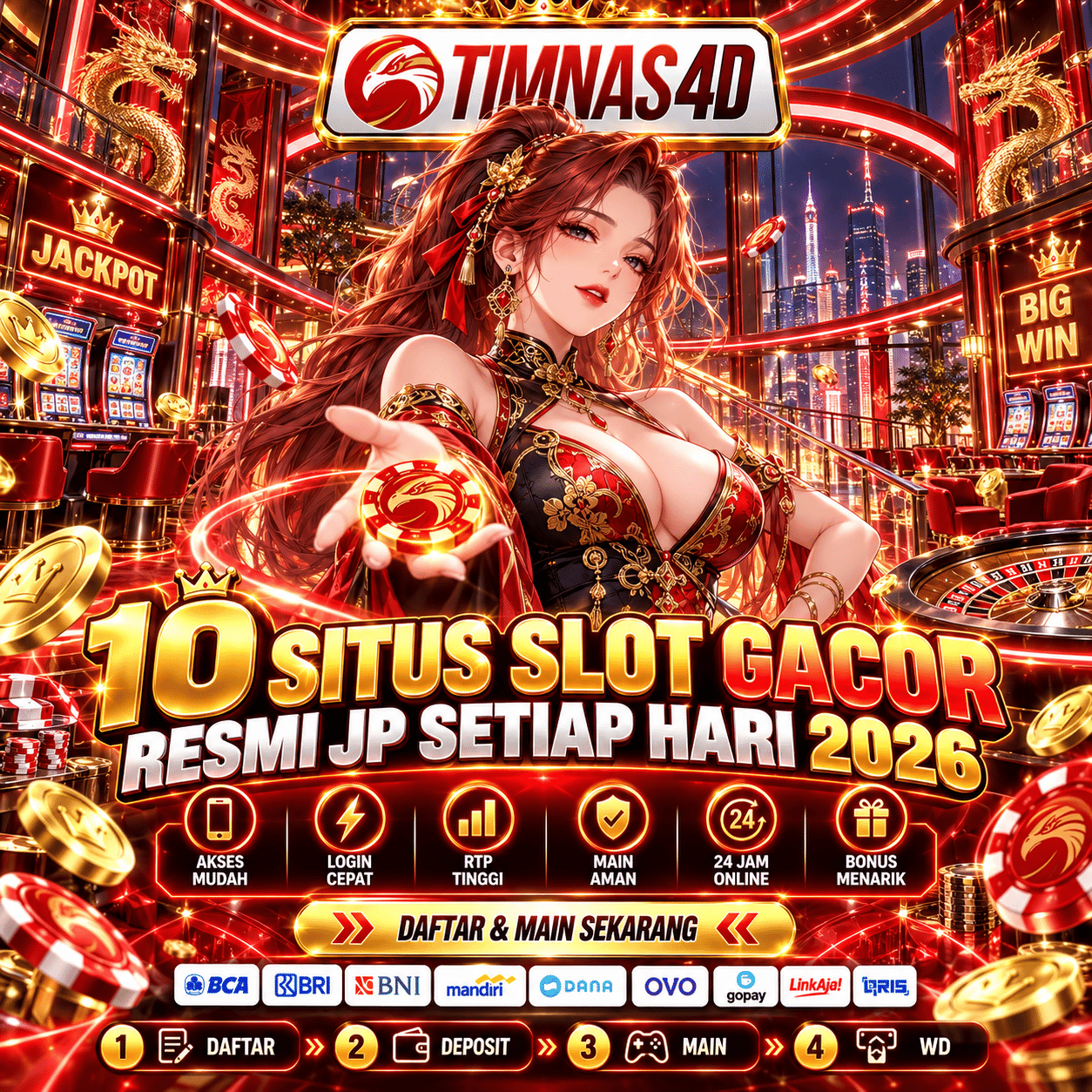 TIMNAS4D 🔥 10 Situs Slot Gacor Resmi JP Setiap Hari 2026